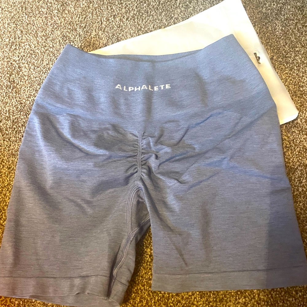 Brand new GORGEOUS alphalete amplify French Blue Shorts Medium